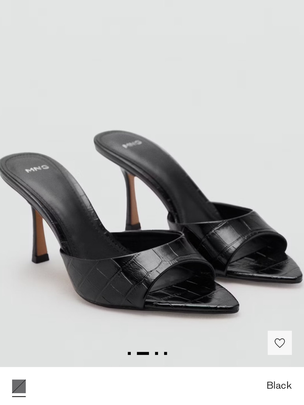 Mango Croc-effect Heeled Sandals